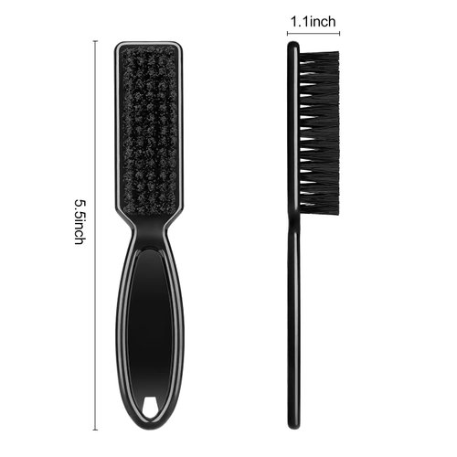BEATURE 6 Pieces Barber Blade Cleaning Brush, Clipper Cleaning Brush Trimmer Cleaning Brush, Hair Styling Nylon Brush for Men (Black White)