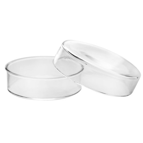 EISCO Petri Dish, 3.15" (80mm) - Beaded Edges Easy to Sterilize for Repeated Use Borosilicate Glass- Eisco Labs