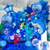 Shark Birthday Party Decorations, Cute Shark Balloons, Blue Ocean Themed Party Decorations, For Baby Shower Themes, Kids Birthday Party, Shark Themed Birthday Party Decorations