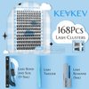KevKev Lash Extension Kit 168Pcs Lash Clusters Kit DIY Eyelash Extension Kit Lash Bond and Seal Lash Applicator Tool Lash Remover for Eyelash Extensions(Cloudy,D-8-18mix)