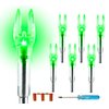 X Lighted Archery Nock for Arrows with .204".233".244".246" Inside Diameter, 6 PCS LED Nock with Screwdriver (Green, X/.204")