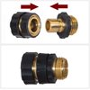 Hourleey Garden Hose Quick Connector, 3/4 Inch Male and Female Garden Hose Fitting Quick Connector, 6 Set