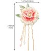 2 Pcs Flower Chinese Tassel Hair Stick Silk Artificial Blossom Hair Pins Japanese Hanfu Hair Chopsticks Retro Floral Crystal Pearl Wedding Headpiece Brides Hair Styling Accessories for Long Hair Women
