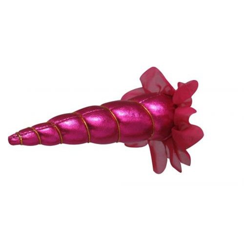 Showman PINK Clip On Unicorn Horn Gold Lacing Browband Bridle Headstall Attachment