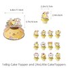 43Pcs Cartoon Dog Theme Birthday Decorations Include Birthday Backdrop-Banner-Cake Topper-24Pcs Cupcake Toppers-16Pcs Balloons for Kids Birthday Party Supplies