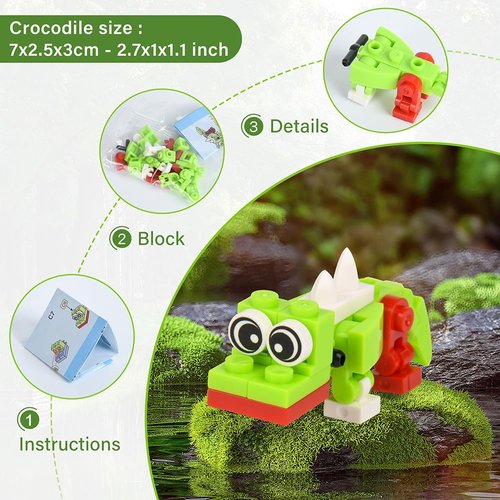 Building Blocks Party Favors for Kids, Mini Animals Building Block Sets for Classroom Prizes Birthday Goodie Bag Fillers Valentines Easter Gifts for Kids Boys Girls 4+ Year (without box, pack, 30)