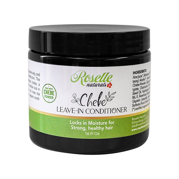 Roselle Naturals Chebe Leave-In Conditioner Moisturizing Hair Repair Made with Chebe Powder, Chebe Oil and Rosemary Essential Oil (16oz)