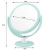 Danielle,Tabletop Mount 10X Soft Touch Round Vanity Mirror, Seafoam