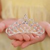 JWICOS Mini Princess Comb Silver Crystal Hair Comb Rhinestone Hair Accessories Comb Headband Decorations for Women and Girls