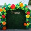INFLORAL Burnt Orange Balloon Arch Kit with Yellow Orange Red and Green Latex Balloons for Birthday Baby Shower Wedding New Year Fall Autumn Party and Themed Party Decoration