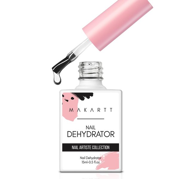 Makartt Nail Dehydrator 15ML Acid Free Nail Prep Dehydrate for Acrylic Nails Gel Nail Polish and Dipping Powder Nail Art 0.5 oz 1pcs Fast Dry Professional Nail Dehydrator Base Manicure