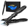 2024 New Toenail Clippers for Thick Toenails for Seniors, Toe Nail Clippers for Men Thick Ingrown Nails with Wide Jaw, Upgrade Slanted Curved Sharp No Splash Fingernail Clipper Cutters with Catcher
