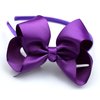 Syleia Fashion Headbands with 4 inch Bow, Set of 6 Blue, White, Black, Red, Purple, Rose School and Playtime Perfect Hair