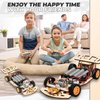 Self-Centering Steering Remote Control Car，STEM Projects for Kids Ages 8-12，Engineering kit, DIY rc car kit, STEM Kits for Kids Ages 8-12
