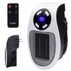 Wall Space Heater 350W&450W Remote Portable Electric Heater with Programmable Adjustable Thermostat, Overheat Protection, Precise LED Display, CSA Certification Safe Heater for Office Dorm Room