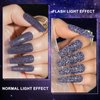 MIZHSE Reflective Glitter Gel Nail Polish Set 12 Pcs, Colorful Sparkly Diamond Soak Off UV LED Gel Polish Home Manicure Nail Art Salon 7 ml