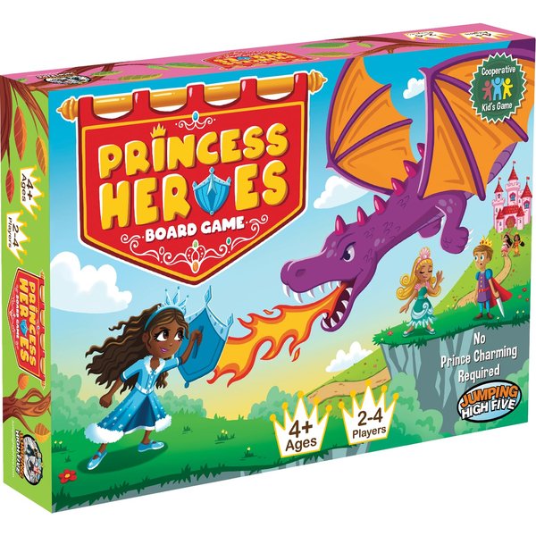 Jumping High Five Princess Heroes Board Game! Cooperative Princess Castle Game for 1 to 4 Kids Ages 4 and Up, Children Develop New Skills Through Play, Fun for Family Game Night