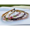FZBHRO Rose Quartz Headband Amethyst Hair Accessories Raw Crystal Quartz Hair Tiara Colorful Spiritual Crystal Beads Headband for Girls 3pcs