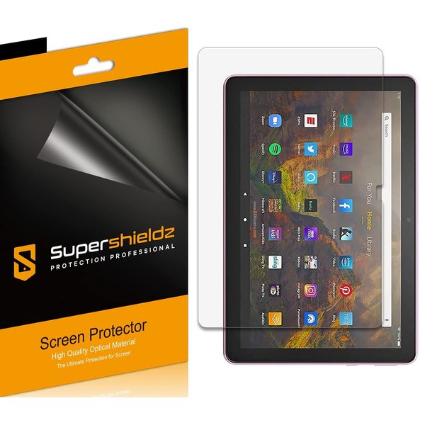 Supershieldz (3 Pack) Designed for All-New Fire HD 10 / Fire HD 10 Plus Tablet 10.1 inch (11th/13th Generation, 2021/2023 Release) Screen Protector, High Definition Clear Shield (PET)