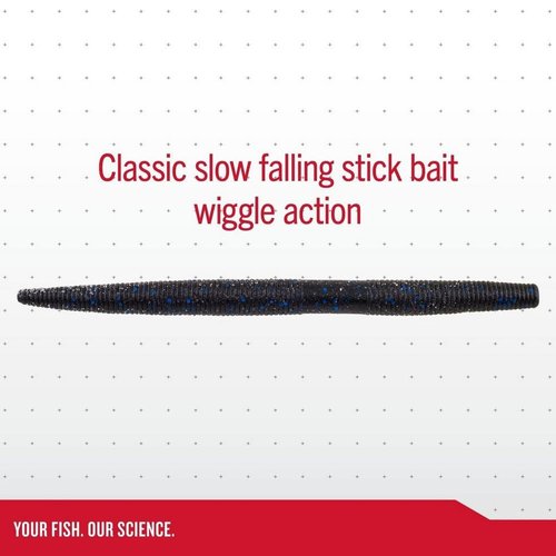 Berkley PowerBait® MaxScent The General Fishing Bait, Blue Pearl Black Hologram, 5in | 13cm, Soft Stick Bait with Irresistible Scent & Flavor, Classic Stick Bait Action, Deadly Bass Fishing Bait