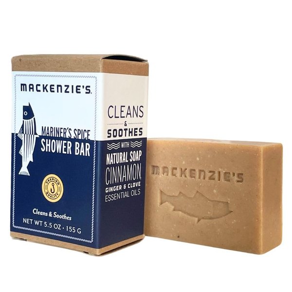 MACKENZIE'S Mariner's Spice Shower Bar - Gifts for Men - Gift for Fisherman - Natural Bar Soap - Cinnamon -Ginger - Clove - 5.5 oz