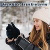 Ymomode Winter Gloves for Men Women 2 Pairs Upgraded Touch Screen Cold Weather Thermal Warm Knit Glove for Running Driving