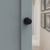 Kwikset Cove Dummy Door Knob, Single Sided Handle for Closets, French Double Doors, and Pantry, Matte Black Non-Turning Interior Push/Pull Door Knob