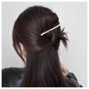 Iaceble Minimalist Metal Bar Hairclip Silver Geometric Hair Barrette Clip Tube Bar Hairclip Clamp French Ponytail Holder Hairclips Decorative Hair Accessories for Women and Girls Headdress
