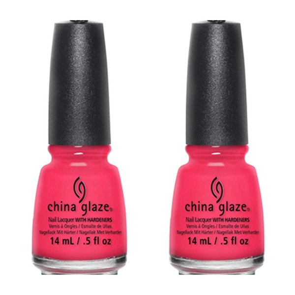 China Glaze Nail Polish, Pool Party, 0.5 oz (Pack of 2)