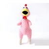 Generic Interactive Dog Toy Chicken&Chicken Squeaky Toy Tough Plush Dog Toys for Aggressive Chewers All Breed Stuffed Animal Dog Toy for Small and Medium Breed Puppies or Dogs (Pink)
