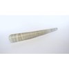 Gray and white acrylic and metal alligator hair clip