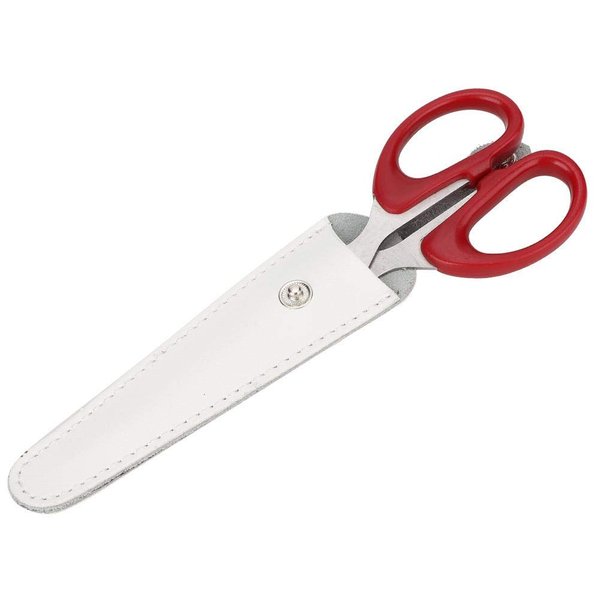 Salon Hair Scissor Bag, Scissors Safety Sheath Bag, Professional PU Leather Scissors Bag Portable Scissors Storage Holder, Holster Organizer Hairdressers Tools(White)