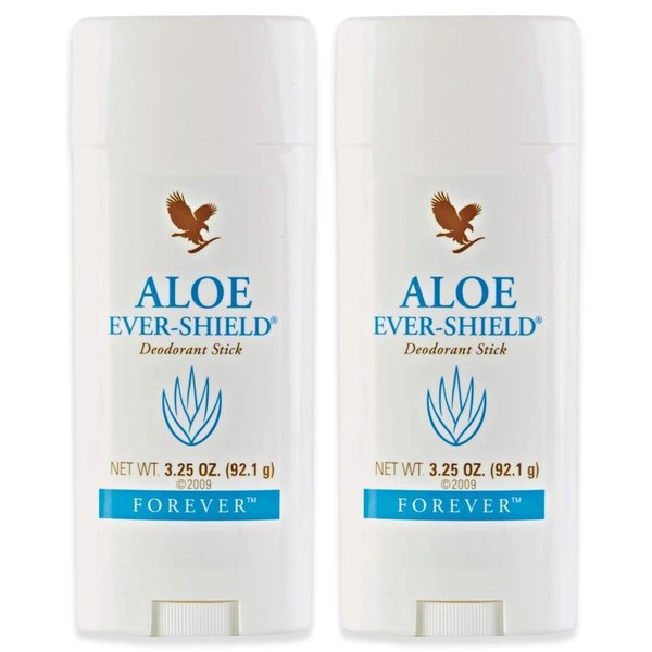 Forever Living - Aloe Ever-Shield - All-Day Odor Protection with Soothing Aloe - Aluminum-Free Deodorant for Sensitive Skin - 3.25 oz Stick (2 Pack)