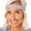 Hipsy Women's Adjustable Fashion Headbands Bling Glitter Wide Gift Sets (Wide Black/Silver/Gold)