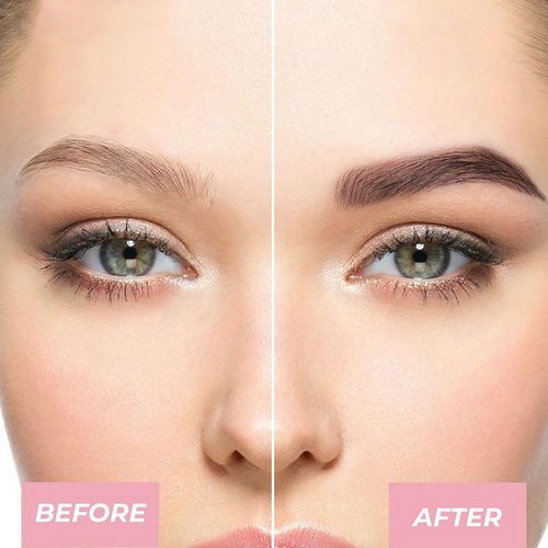 Eyebrow Stamp and Eyebrow Stencil Kit, Eyebrow Shaper for Women and Girls, Eyebrow Stamp Template for Perfect Eyebrows (DARK BROWN)