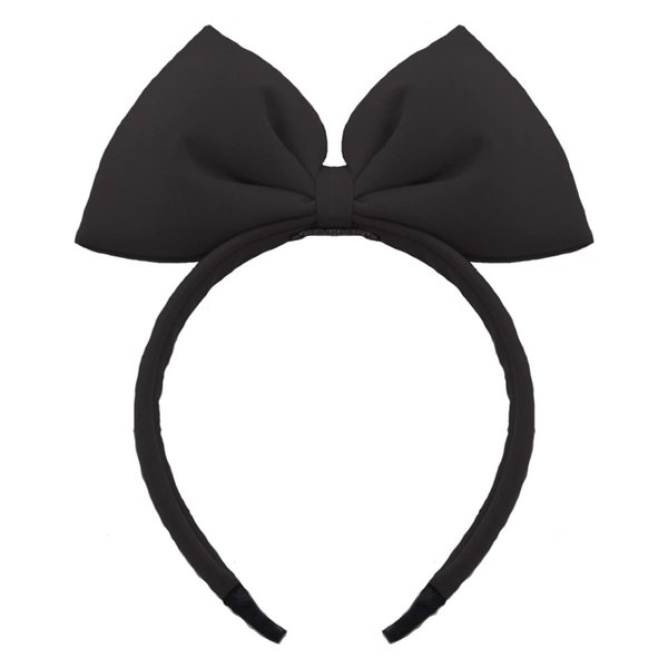 WLBON Bowknot Bow Headband, Black Tone Handmade Big Bow Hairband, Hair Accessories for Women, Halloween Party Decoration, Cosplay Costume Headwear, Christmas Birthday Gift, 1 Pack
