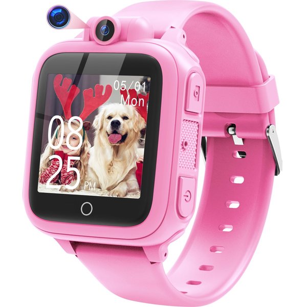 Awatty Smart Watch for Kids Gift for Girls Toys Age 4-8 Camera Video Music 14 Games Alarm Calculator Birthday for Girls Kids Watch Toys for 3 4 5 6 7 8 9 10 11 12 Year Old Girls(Pink)