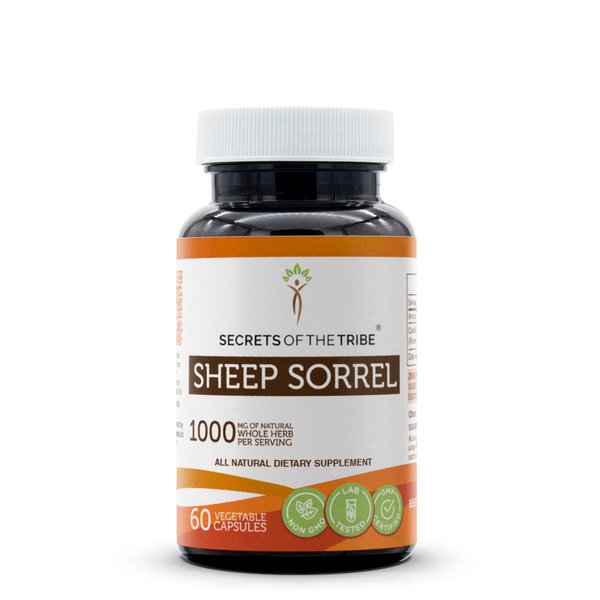 Secrets of the Tribe Sheep Sorrel 60 Capsules, 1000 mg, Sheep Sorrel (Rumex Acetosella) Dried Herb (60 Capsules)