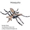 Flormoon Realistic Animal Figures Mosquito Figurines Insect Toy, Science Project, Cake Topper, Early Educational Toys Birthday for Toddlers Kids Age 3 4 5(Black)