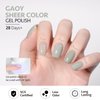 GAOY Jelly Gray Gel Nail Polish, 16ml Sheer Natural Translucent Soak Off Gel Polish, UV Light Cure for Nail Art DIY, 2069 Pearl Gray