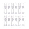 12Pcs Portable Empty Refillable Clear Plastic Airless Vacuum Pump Bottle Cosmetic Make-up Cream Lotion Sample Packing Toiletries Liquid Storage Container Vial Jars(5ml/0.17oz)