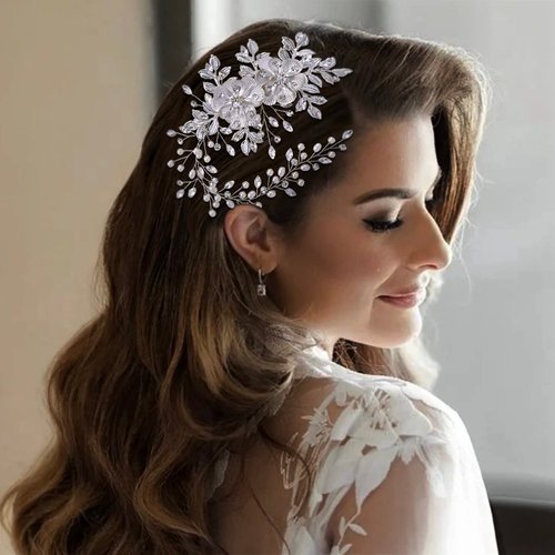 DIMNIE Wedding Hair Comb for Brides Wedding Headband Bridal Wedding Headwear with Hair Comb