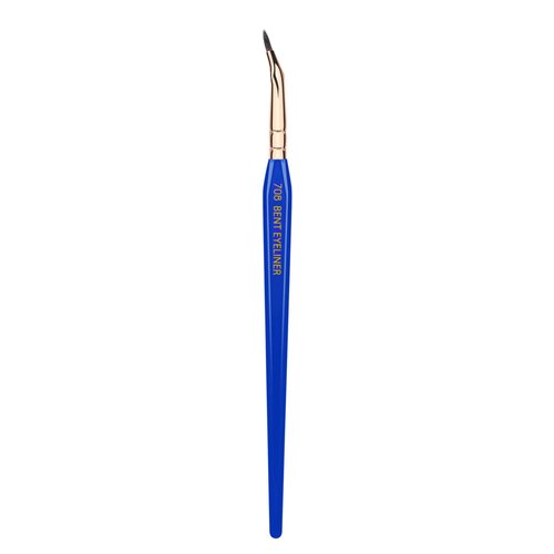 Bdellium Tools Professional Makeup Brush - Golden Triangle 708 Bent Eyeliner - With All Vegan and Soft Synthetic Fibers, For Smooth Application (Blue, 1pc)