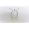 Generic Pearly white iridescent rectangle marbled hair claw clip (Size: 4), 1 Count (Pack of 1)
