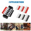 Terminal Strips, FIXITOK 6 Sets 4/5/6 Positions Terminal Block Strips Waterproof 600V 15A Screw Terminal Strips with 400V 15A Pre-Insulated Terminal Barrier Strip Jumper