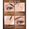 Tinted Eyebrow Gel Kit-2PCS Burgundy Thickening Brow Gel para cejas,Colored Brow Fillers Brow Glue,Long Lasting Waterproof Eyebrow Makeup,Halloween Makeup for Women with 2 Eyebrow Brushes-Set 06