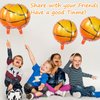 BIEUFBJI 18 Inch Basketball Balloons Aluminum Foil Balloon Sport Party Basketball Theme Birthday Party Supplies Decor 10 PCS