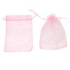 Bezall 100Pcs Organza Bags 5x7 Inch, Pink Sheer Baby Shower Party Favor Bags with Drawstring, Mesh Jewelry Gift Bags Wedding Candy Pouches
