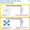12 pack Acoustic Panels Self-Adhesive, 1" X 12" X 12" Quick-Recovery Sound Proof Foam Panels, Acoustic Foam Wedges High Density, Soundproof Wall Panels for Home Studio,Carbon Black