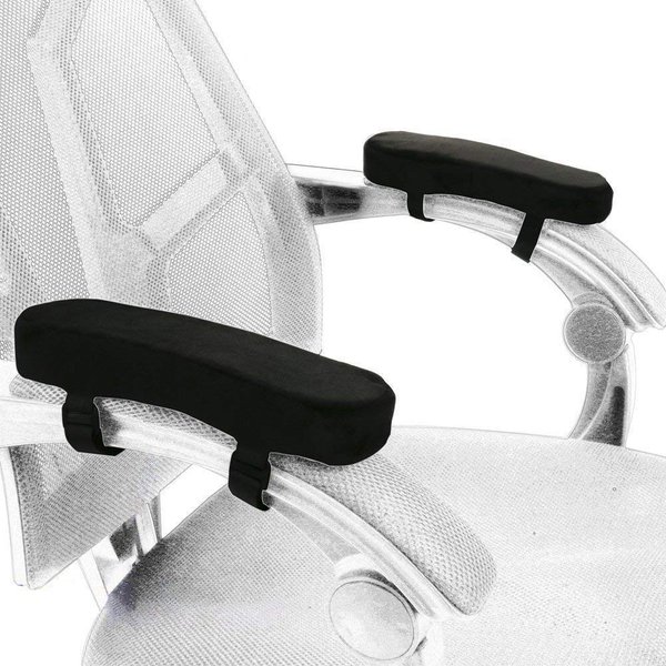 Memory Foam Chair Armrest Pad, Comfy Office Chair Arm Rest Cover for Elbows and Forearms Pressure Relief(Set of 2)